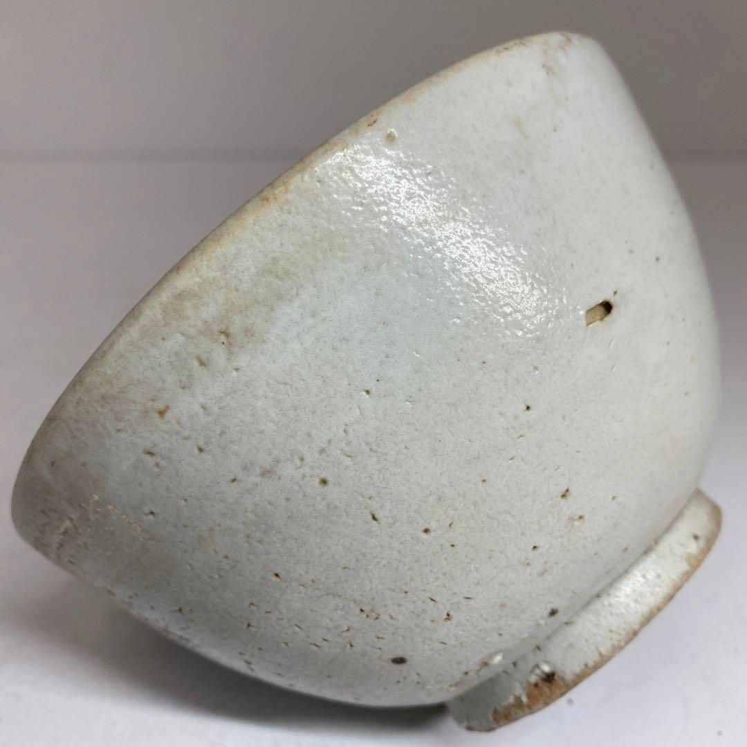 朝鮮古美術 李朝白磁茶碗 P 直径14.5cm 東H5-0903③タサチ