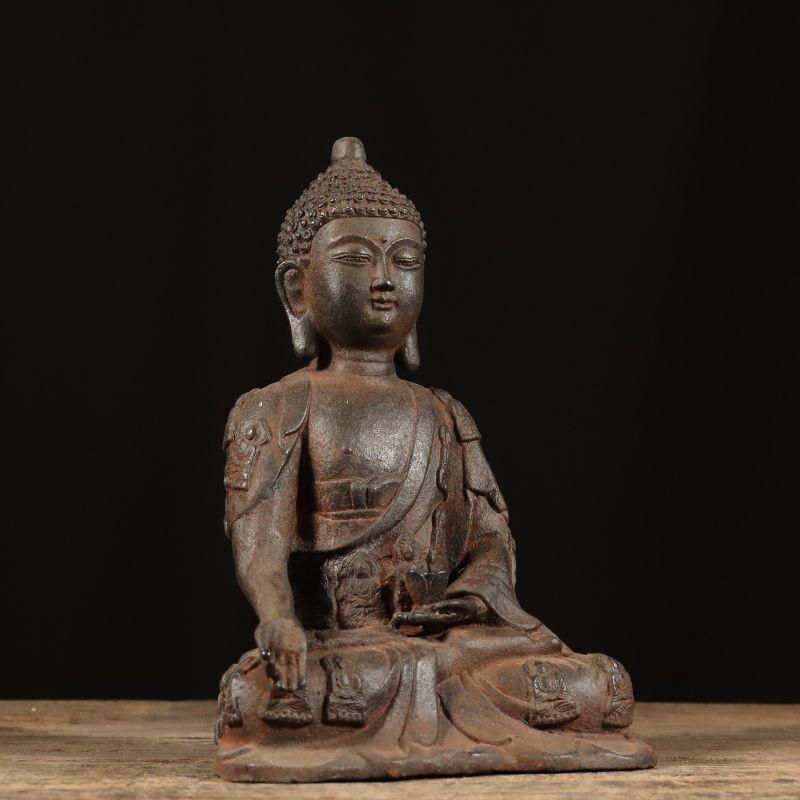 鉄器 鉄仏 千衣仏 釈迦牟尼仏坐像 仏教美術 工芸品 置物 - メルカリ