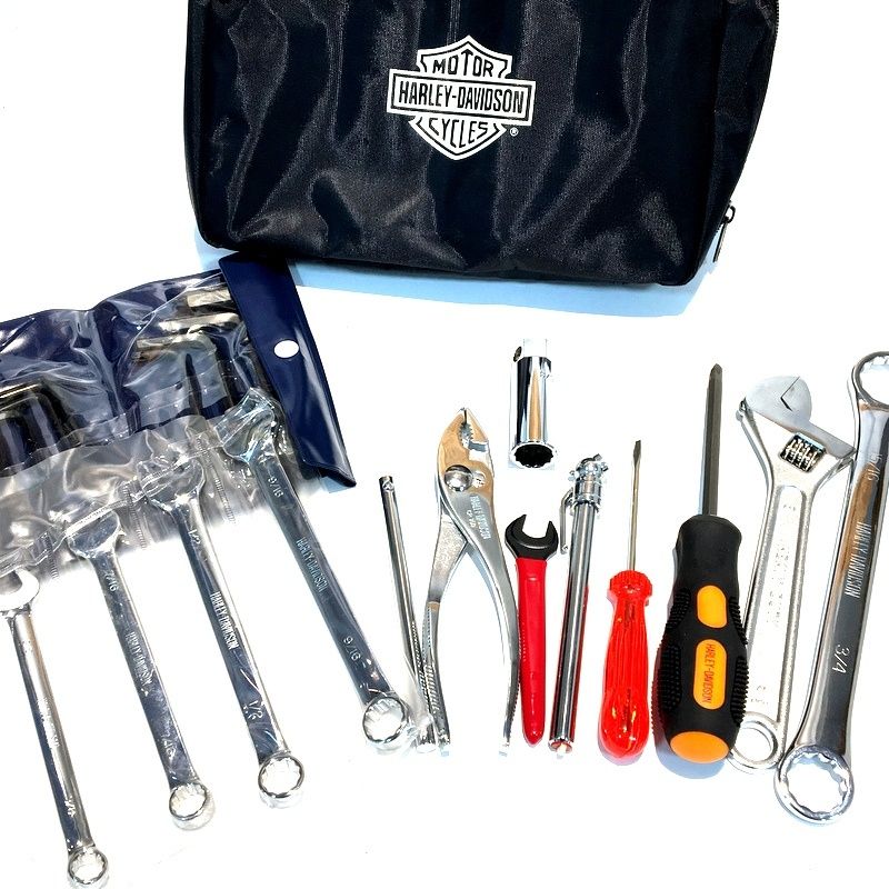 ハーレーダビットソン】ツールセット 工具 純正エアポンプ付 おまけ多数