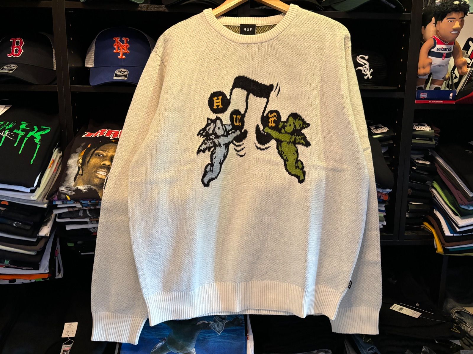 HUF SONG INTARSIA SWEATER LINEN Lサイズ - メルカリ