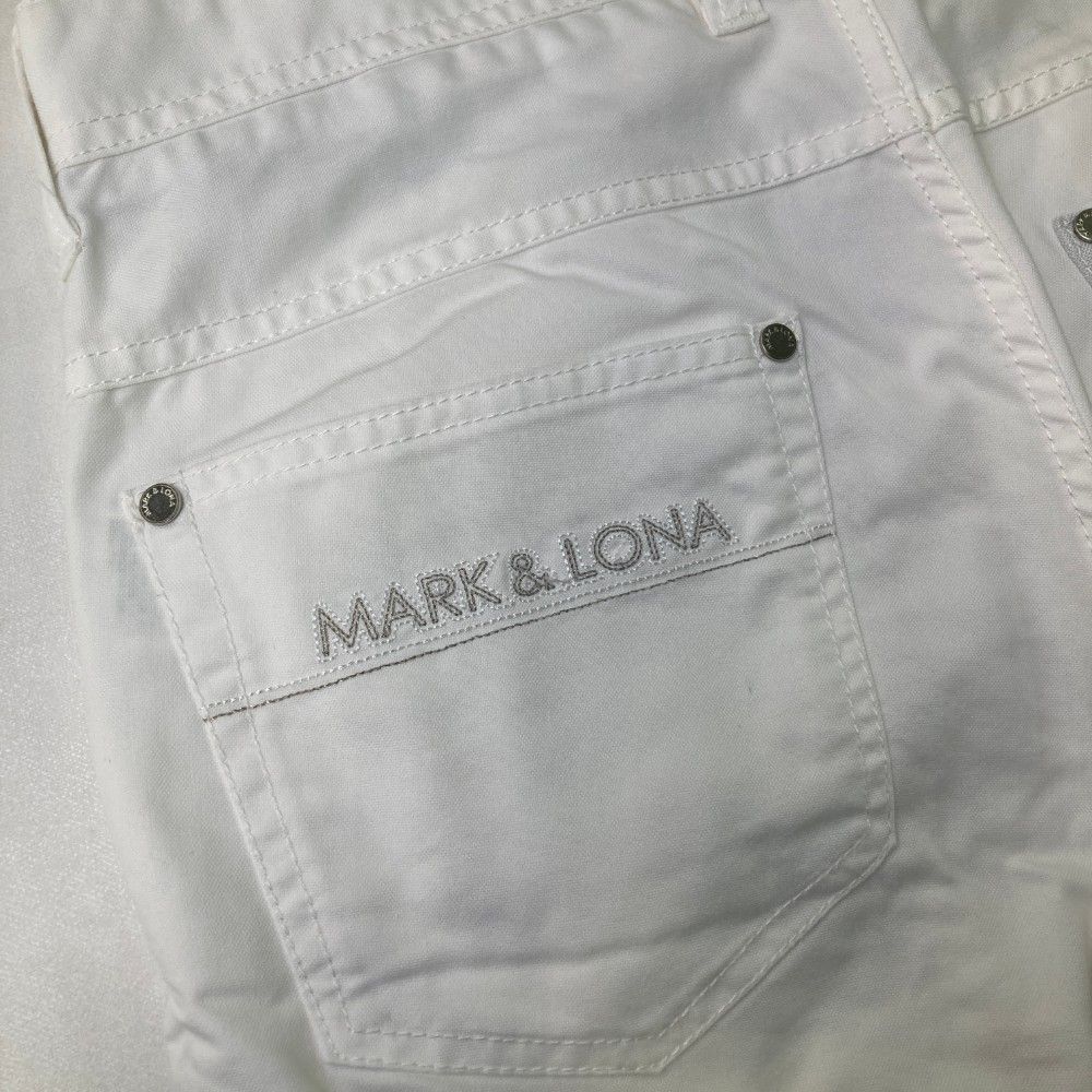 サイズ：M MARK&amp;LONA マークアンドロナ  パンツ  ホワイト系 [240101454867] ゴルフウェア メンズ ストスト サイズ：M MARK&LONA マークアンドロナ パンツ ホワイト系