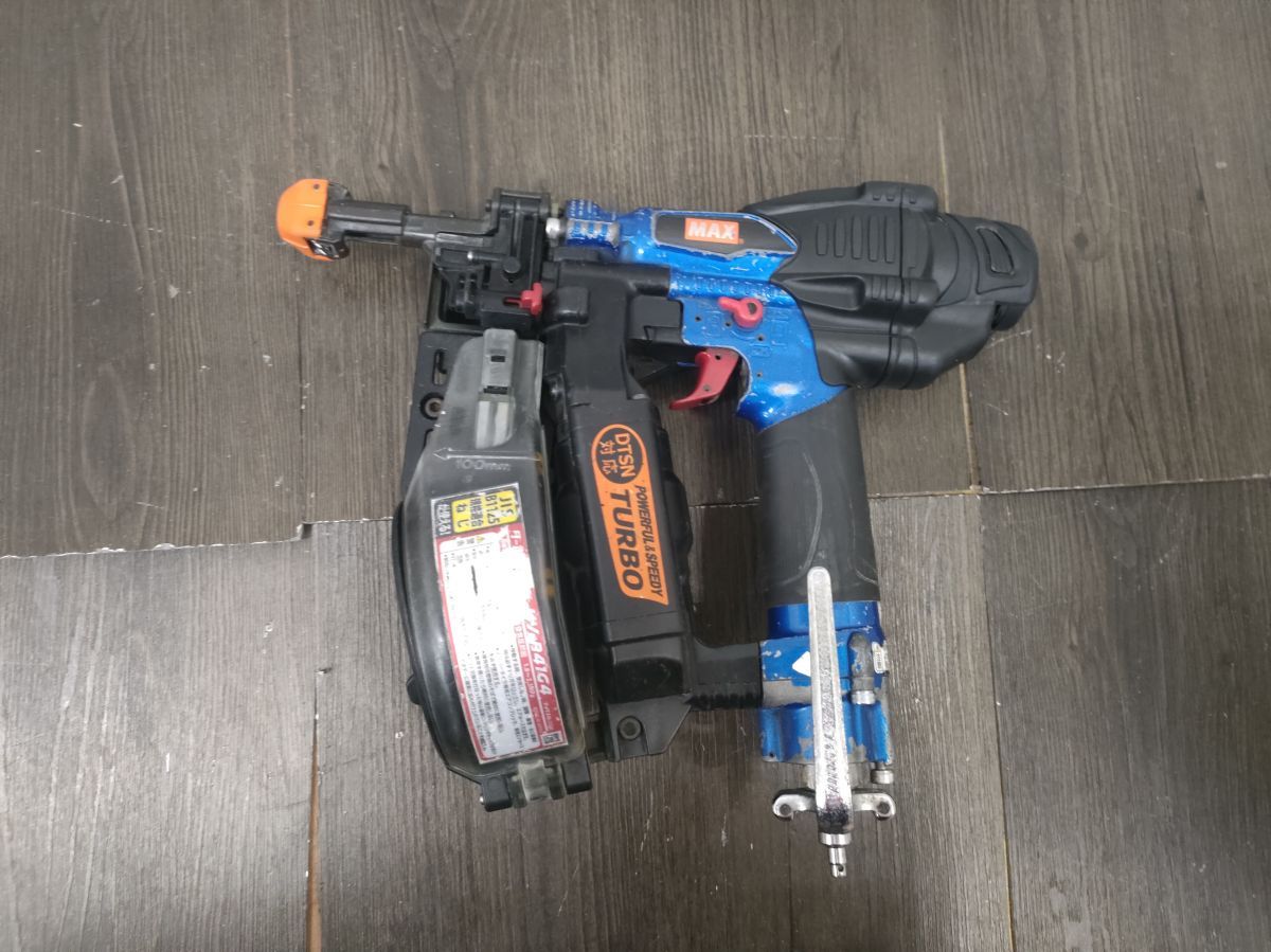 ▽▽ 品 MAX 高圧ターボドライバ ねじ打ち機 ブライトブルー HV-R41G4 20周年記念 色 エアネジ打ち