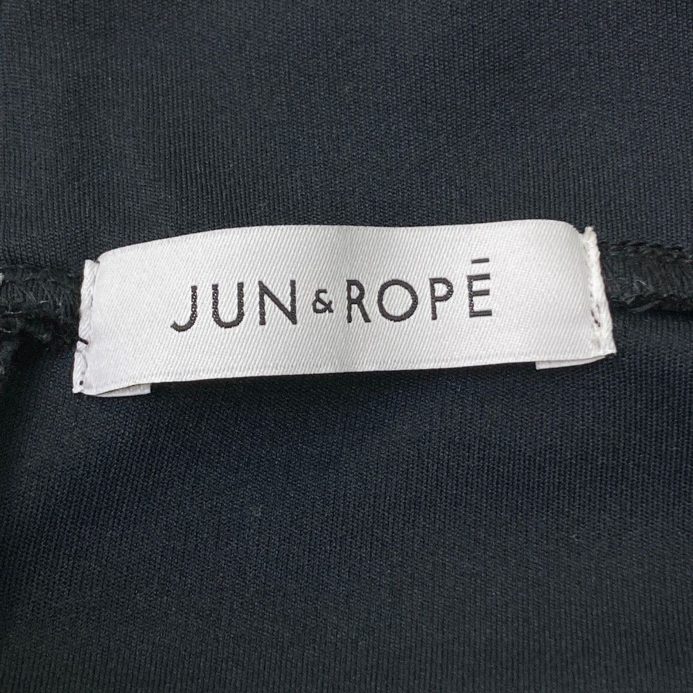 サイズ：L JUN&amp;ROPE ジュン アンド ロペ  ハイネック半袖Tシャツ  ブラック系 [240101427665] ゴルフウェア レディース ストスト サイズ：L JUN&ROPE ジュン アンド ロペ ハイネック半袖Tシャツ