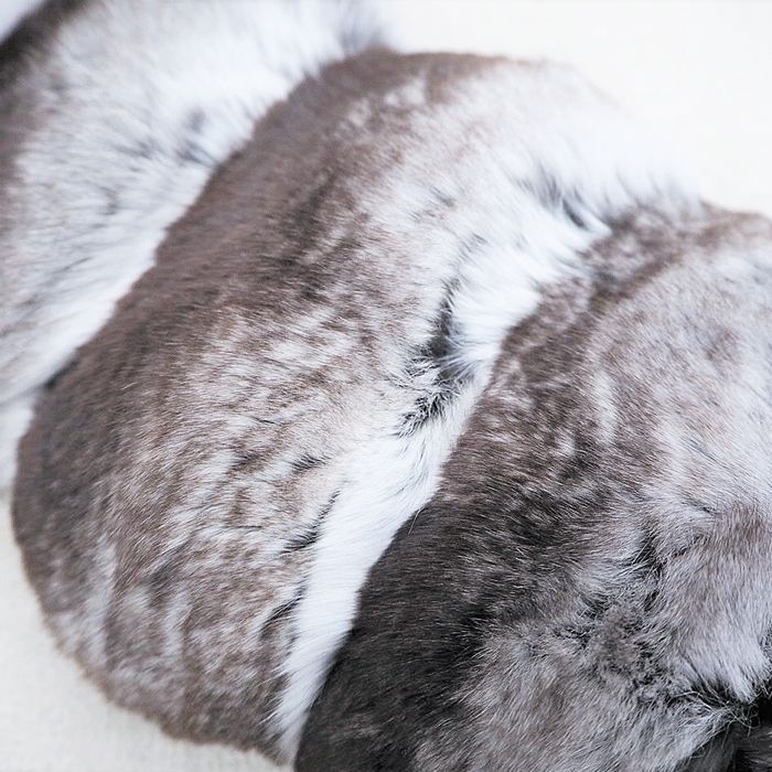 チンチラ 大き目 サイズ 日本製 マフラー ストール 最高級毛皮 リアル