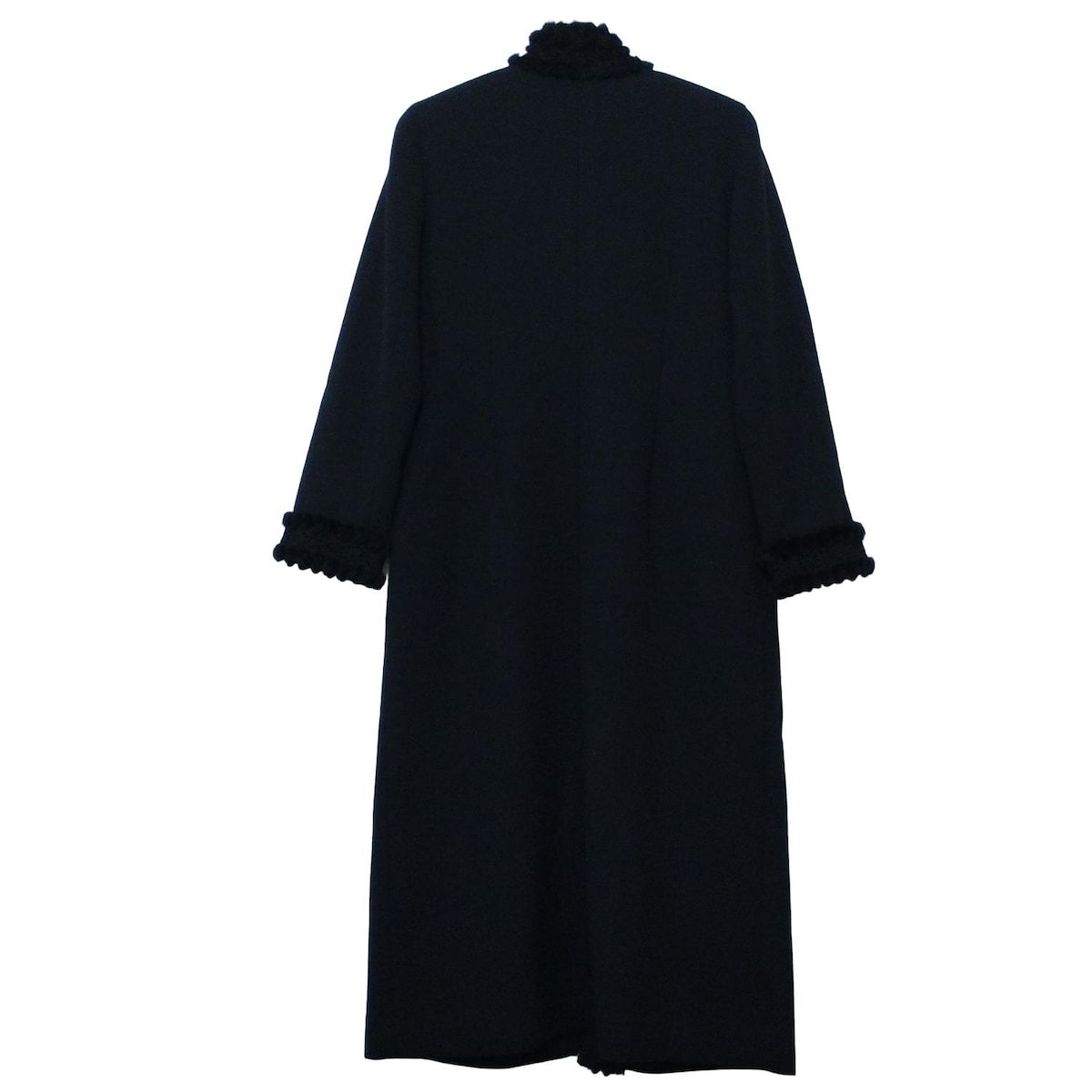 JUNKO KOSHINO コシノジュンコ コート サイズ11 M レディース - 黒 長袖 肩パッド ロング丈 冬