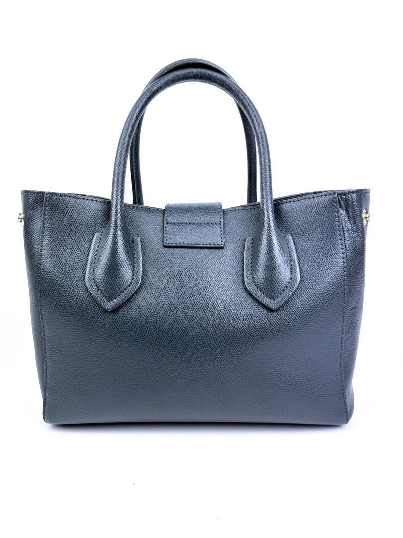 FURLAフルラ　グレー　レザーハンドバッグ フルラ メトロポリス ハンドバッグ G6867 レザーバッグ ブルーグレー
