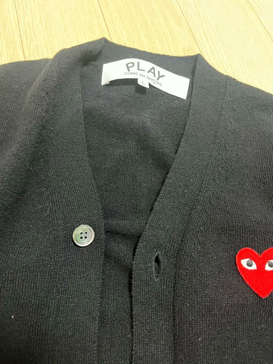 新品) コム・デ・ギャルソン カーディガン L 正規品 正規品 PLAY