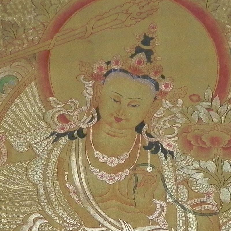 文殊菩薩像 ネパール製　マンジュシュリー □☆アジアン雑貨 ネパール仏像 マンジュシュリー（文殊菩薩像）（BS-40）