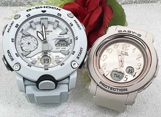 恋人たちのGショックペアウオッチ Gショック ペア G-SHOCK BABY-G  ペア腕時計 カシオ 2本セット アナデジ GA-2000S-7AJF BGA-290SA-4AJF ラッピング無料  メッセージカード手書きします 　クリスマス　誕