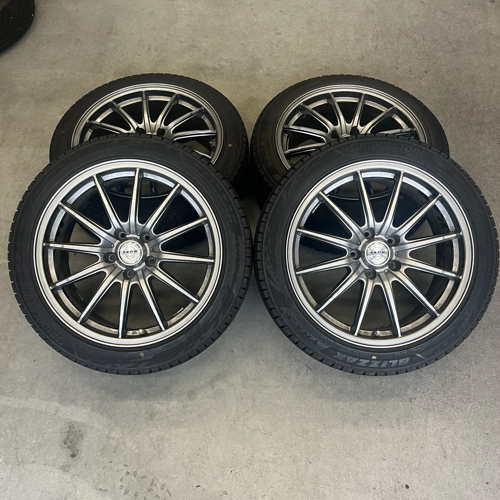 クラウン等 225 45 18インチ スタッドレスタイヤ アルミホイール C-76