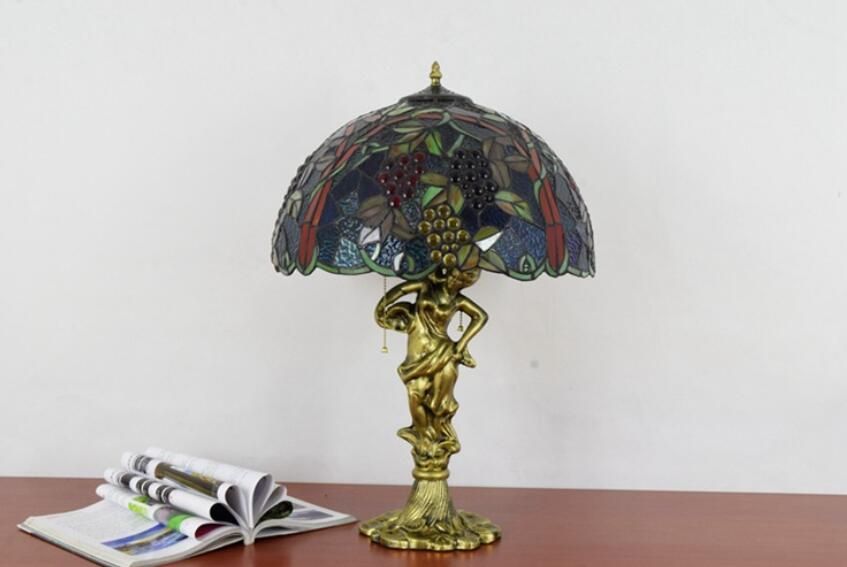 ステンドランプ ステンドグラス アンティーク 花柄 レトロな雰囲気がおしゃれ ヴィンテージ ティファニー 照明 NEXPOTALLINN_EU