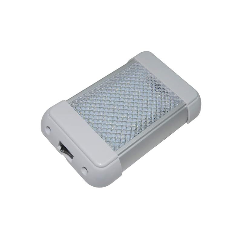 車内灯 LEDルームラン プ スイッチ付き 直径160mm 4.8W ハイエース 軽バン キャンピングカー スズキエブリィ トラック 軽トラ 荷台 船 キャビンに 12V/24V兼用 (1本) 0