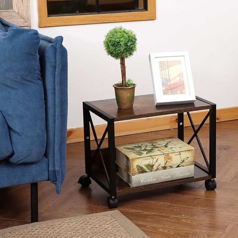 イタリア製アンティーク 象嵌細工キャビネット・キャスター付ワゴン高