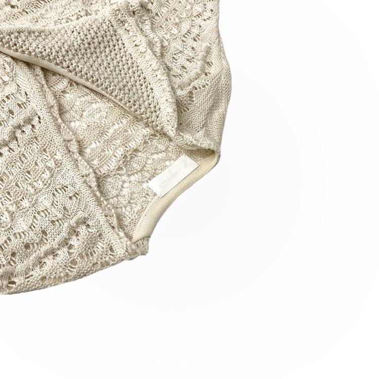 Mame Kurogouchi マメクロゴウチ Floral Watermark Wrap-Front Knitted