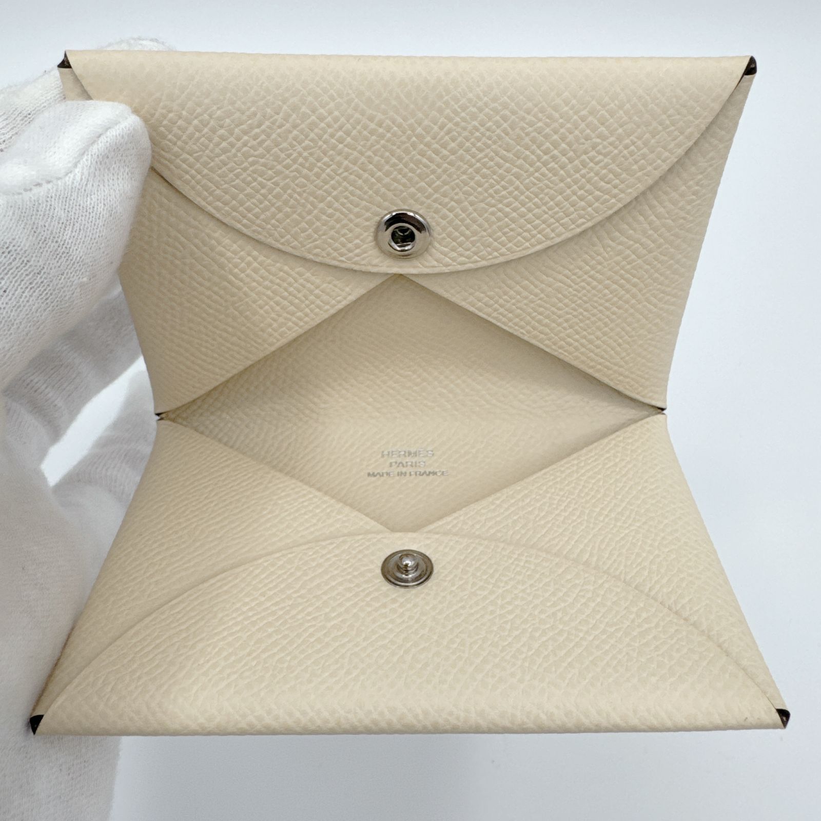 未使用品】エルメス HERMES カードケース カルヴィ クレ ヴォー  