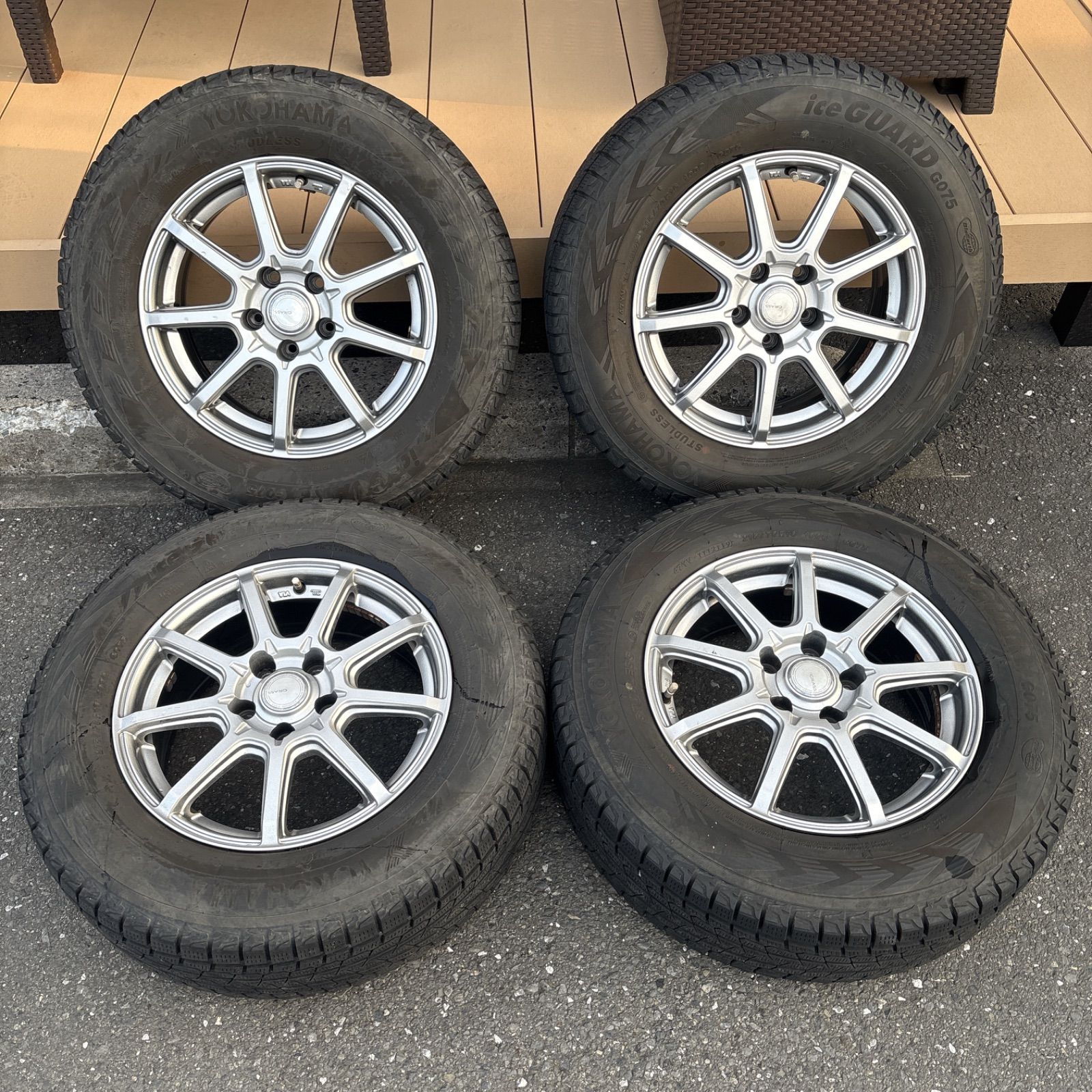 最終値下げ【送料無料】GRASS社外ホイール16インチ 215/70R16 16×6.5J 