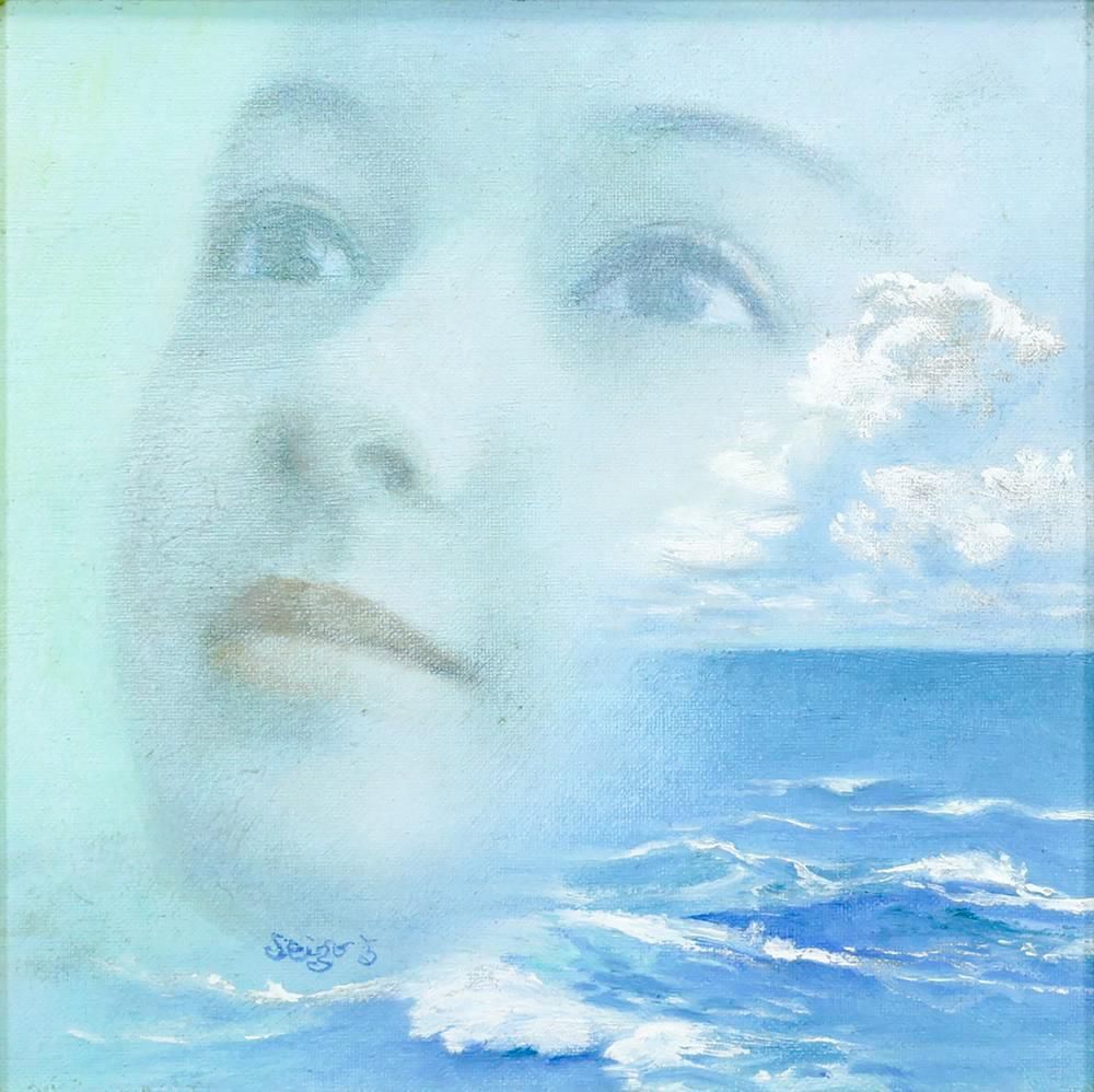 絵画 aogm 真作】【WISH】高塚省吾「潮騒」油彩 共シール ◇入手困難・潮騒