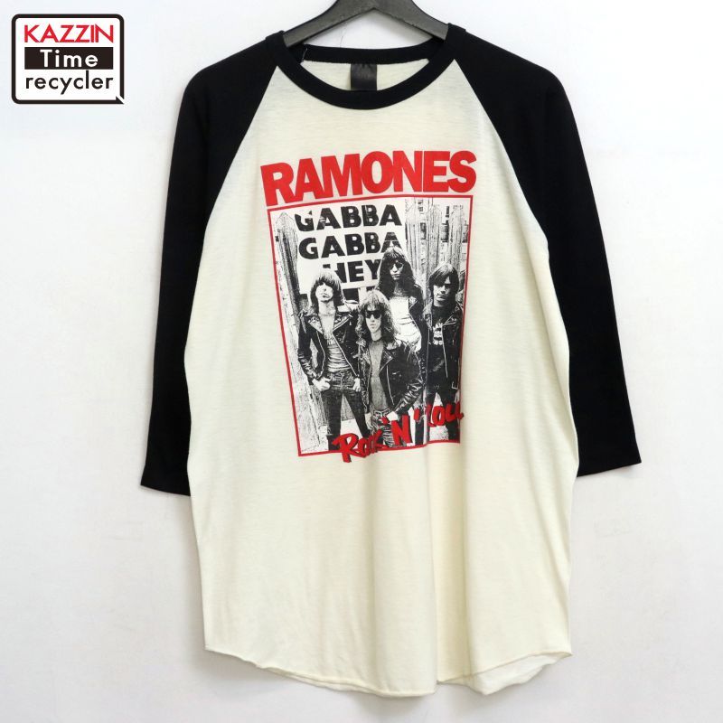 80s vintage ラモーンズ Ramones ラグラン 七分袖 ロック バンドT