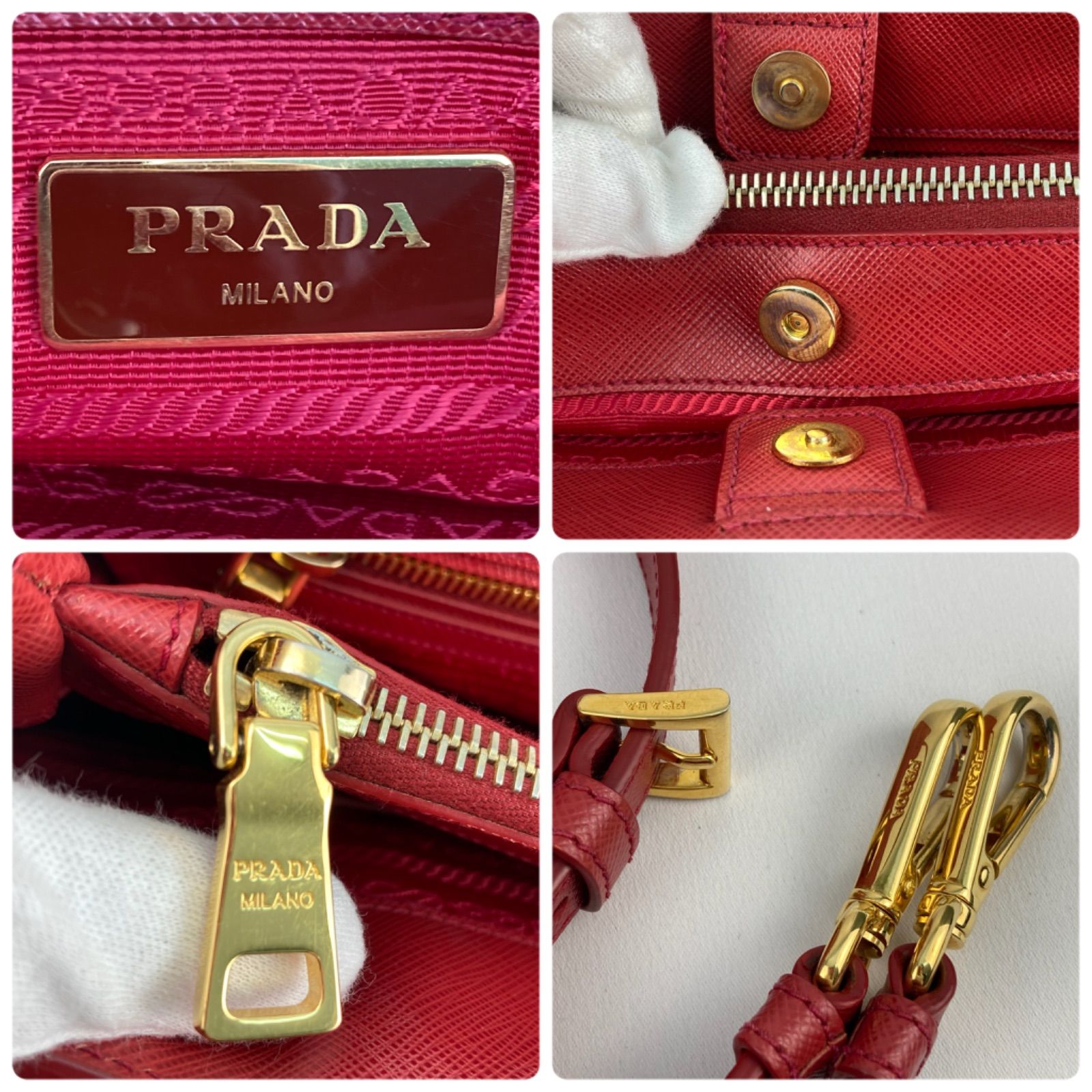 人気】PRADA プラダ サフィアーノ ガレリア サフィアーノ レザー