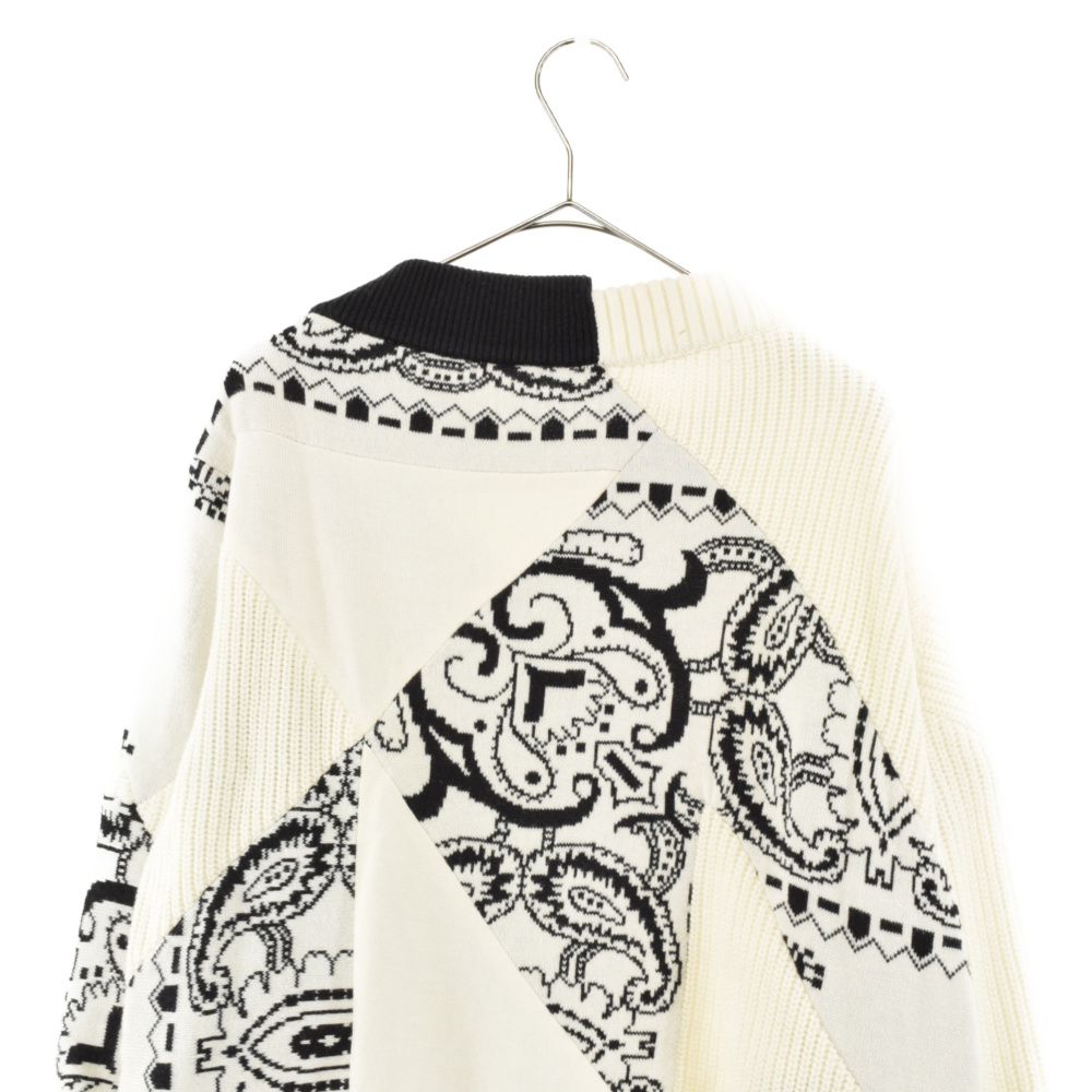 4新品 sacai レディース パッチワーク ニット 総柄 セーター サカイ