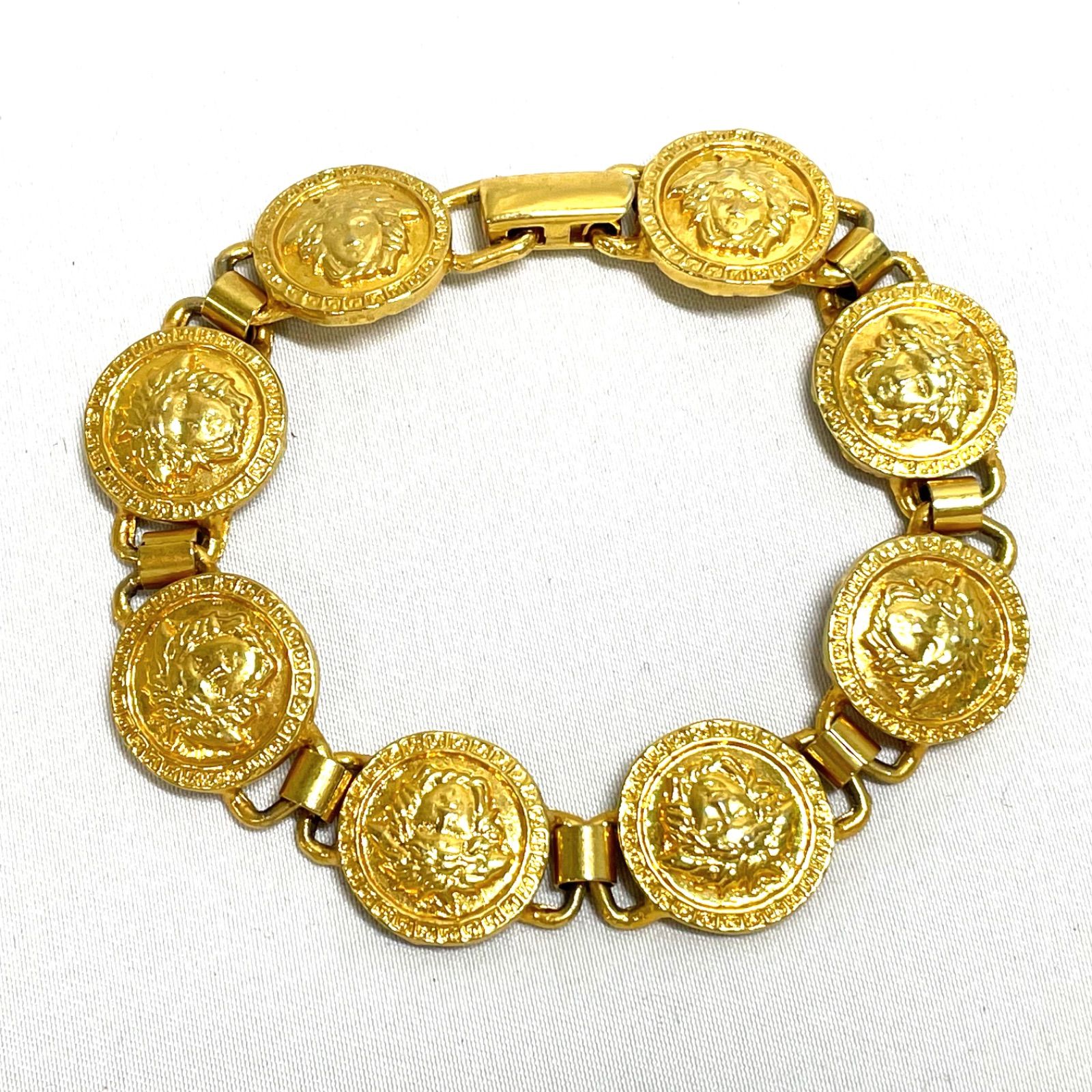 Bランク GIANNI VERSACE ジャンニ ヴェルサーチ ブレスレット メッキ 現状品 管理No.53536