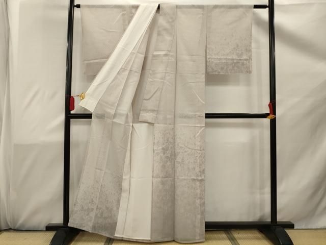 平和屋着物＊夏物 訪問着 結城紬 夏結城 舞蝶文 正絹 逸品 未使用