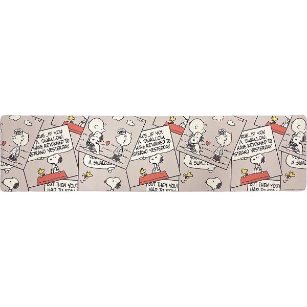 スヌーピー キュートコミック ロングマット PEANUTS キッチン グレー