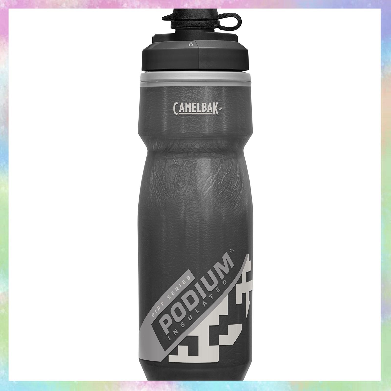 キャメルバック(CAMELBAK) ポディウムダートチル 自転車用保冷保温ボトル 保冷効果2倍 泥汚れ防止[キャップ付き] やわらかい 飲みやすい 620ml(21oz) ブラック