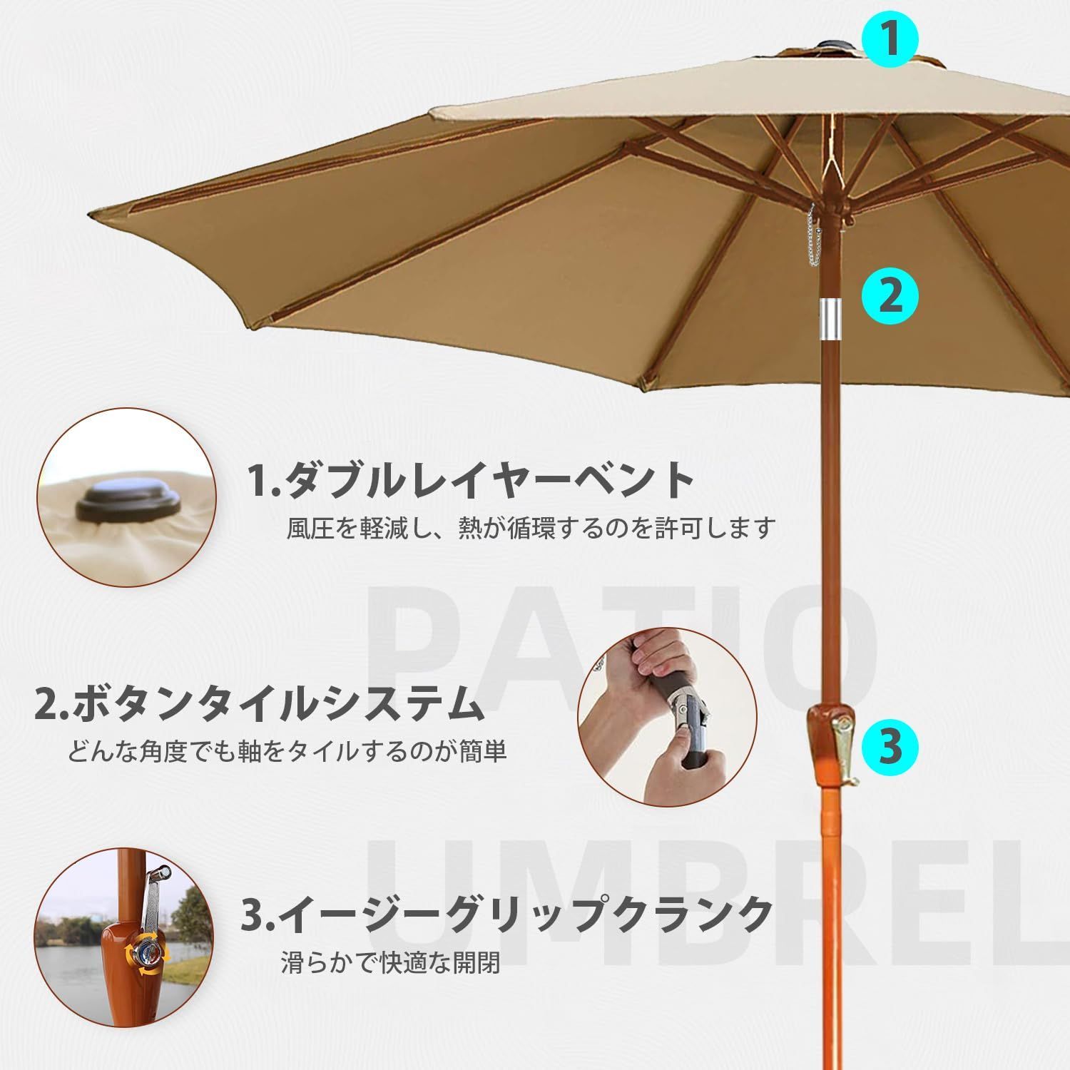 チルト機能付|クランク開閉 丈夫