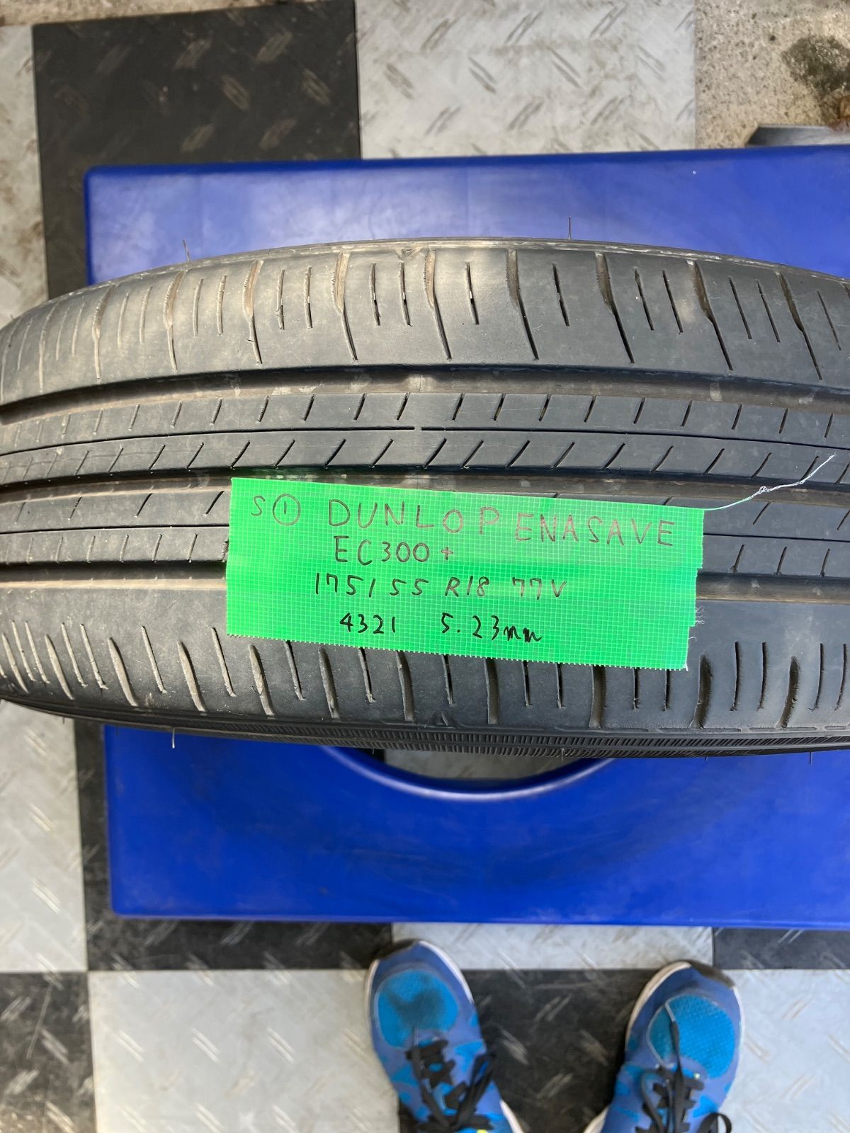 DL ENASAVE EC300＋　175/55R15中古　４本セット 送料込み］ 175/55 R15 2021年製 DUNLOP ENASAVE EC300+