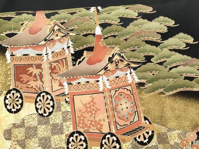 平和屋着物○訪問着 駒刺繍 源氏香 金彩 鬼しぼ縮緬 正絹 逸品