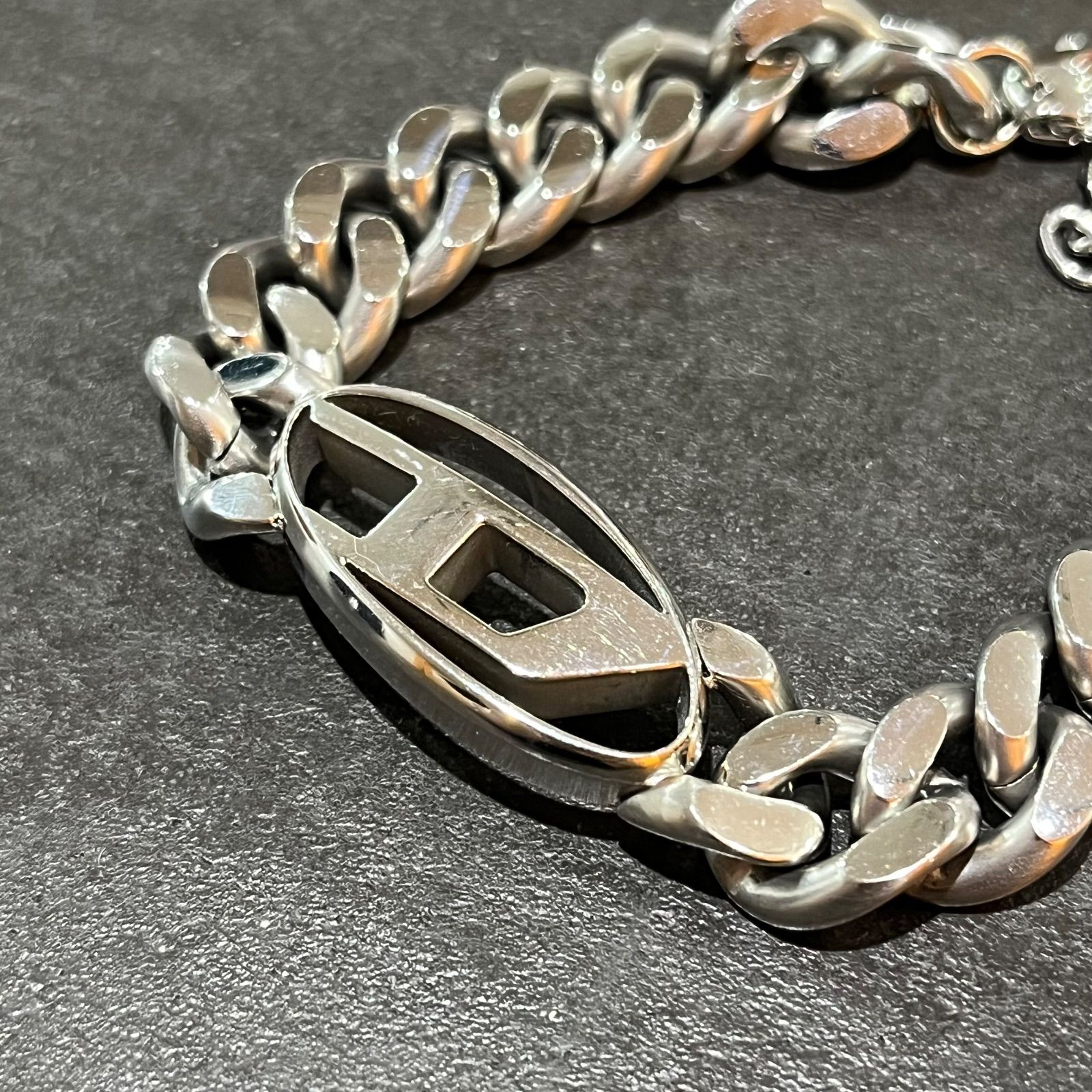 DIESEL Dロゴ チェーンブレスレット ディーゼル シルバー 1188M2 