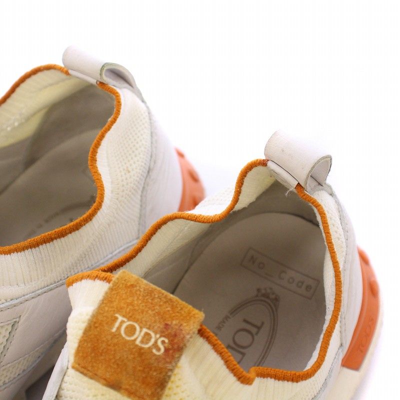 期間限定セール TOD'S オレンジ モカシン トッズ TOD'S No Codeインソール Tマークソックススニーカー