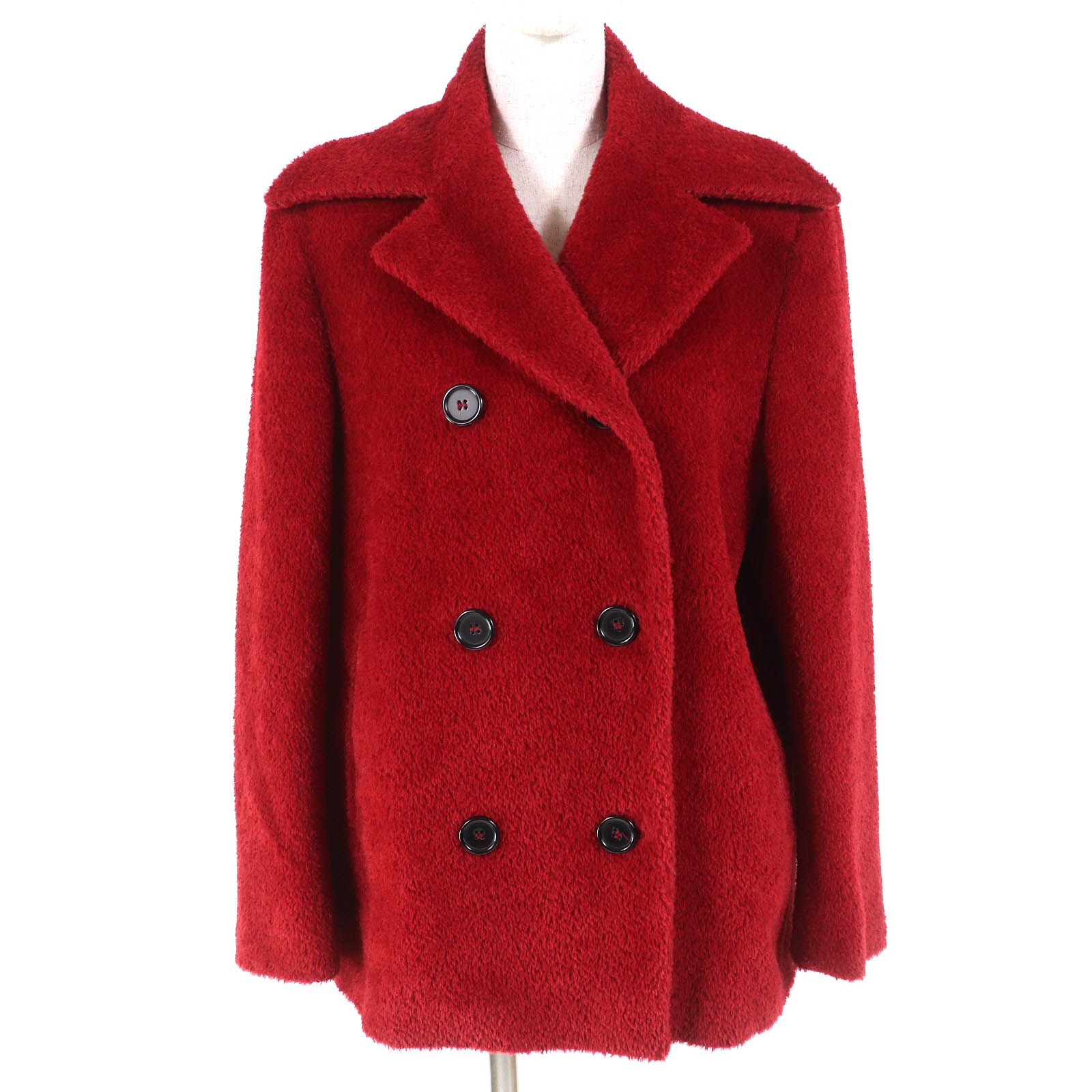極美品△Max Mara マックスマーラ アルパカ ウール 裏地ロゴ