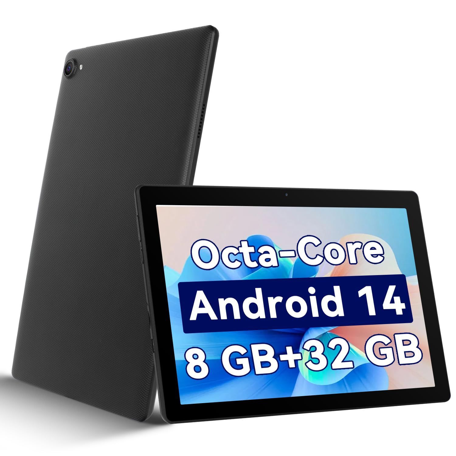 タブレット Android 14、タブレット タクタイル 10 プース、タブレット プロセッサ オクタコア 2.0 GHz、8GO RAM+32GO ROM(1TB TF)、5G WiFi丨Bluetooth 5.0丨 Widevine L1丨5+