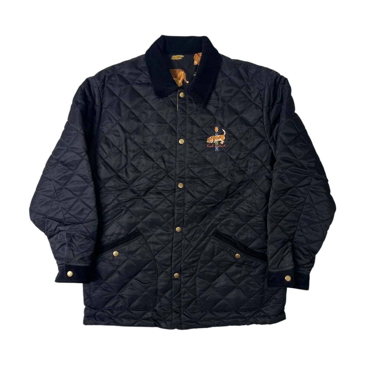 【Karl Helmut 】バックロゴ　リバーシブル　キルティング　ブルゾン Karl Helmut カールヘルム リバーシブル キルティングジャケット 犬総