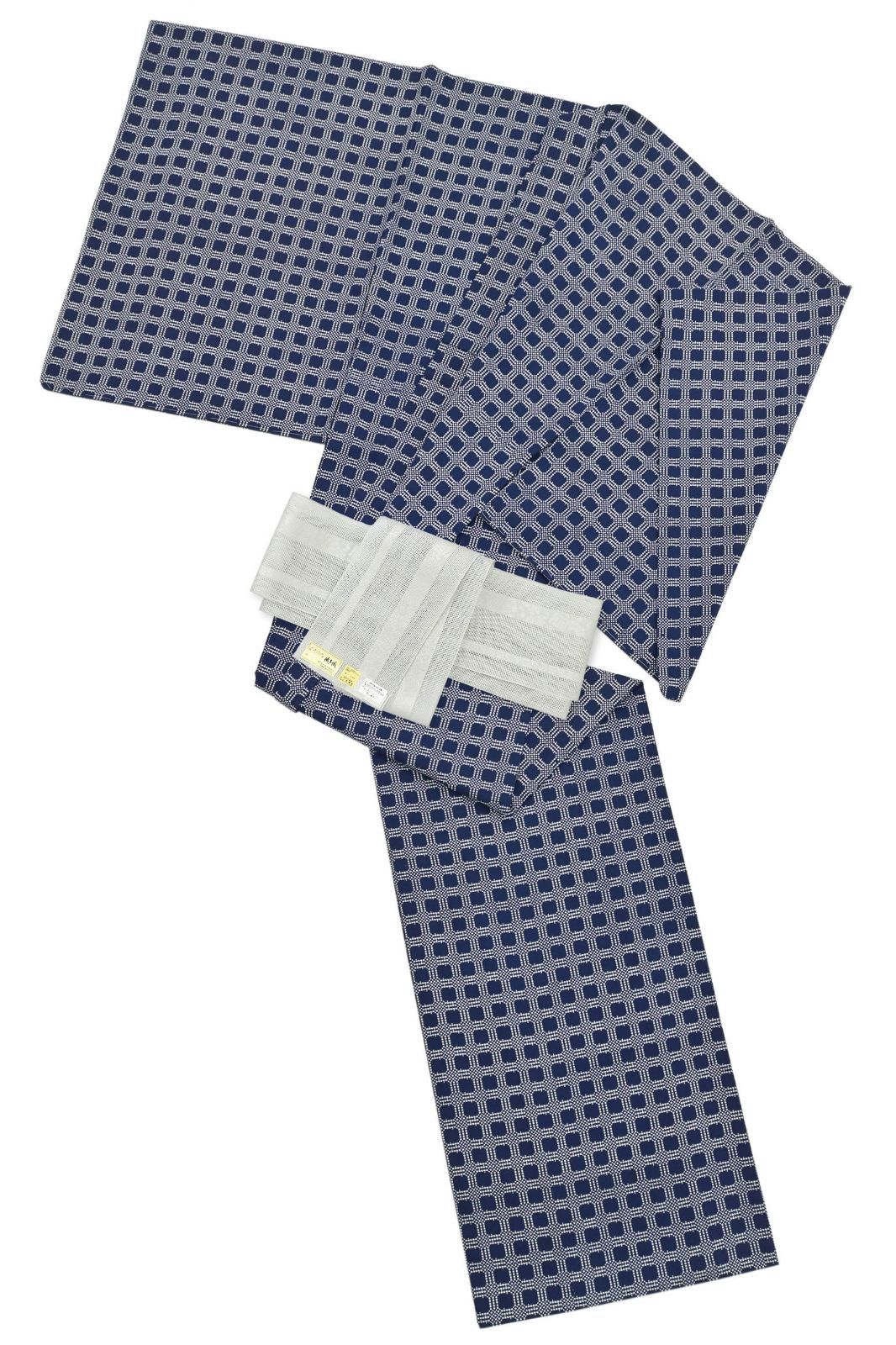 新古品 未着用 竺仙｜浴衣セット｜お仕立て上がり｜蜀江柄｜博多織紗半巾帯｜Mサイズ｜D21548741