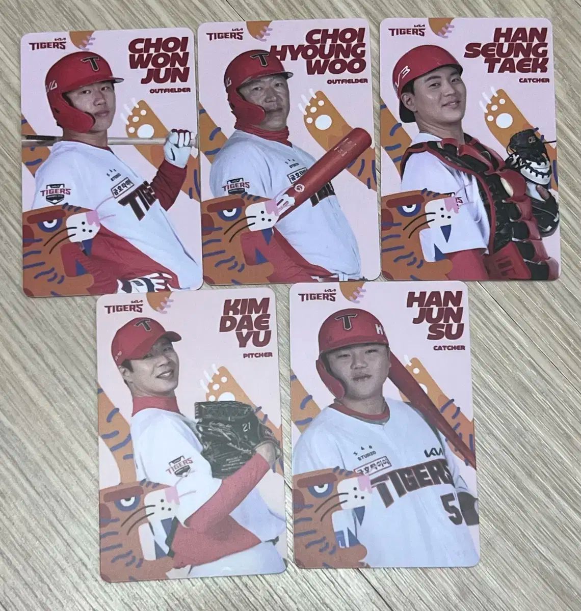 KIAタイガース(キア・タイガース) ホマダン トレカ キム・ドヨン(DOYOUNG) キム・ドヒョン オ・ソヌ(SUNWOO) 尹映喆（ユン・ヨンチョル）