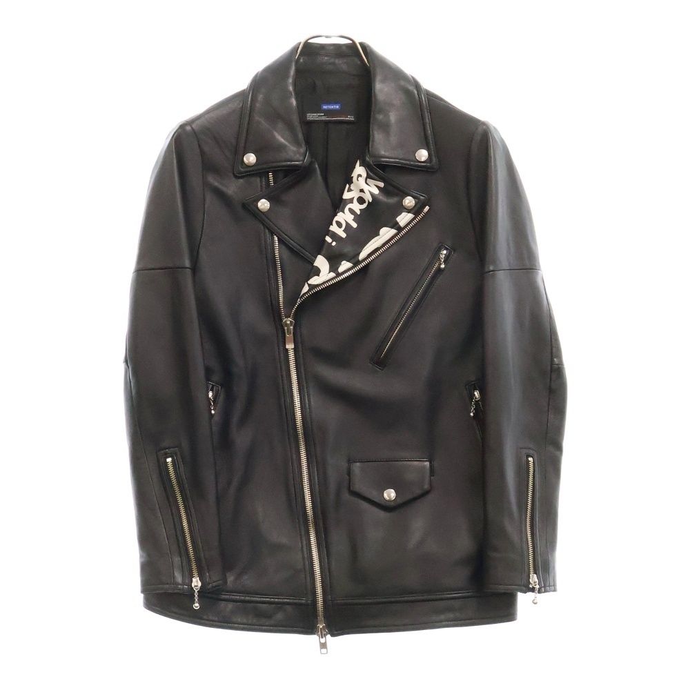 attack the mind 7 アタックザマインドセブン 17AW インサイド ペイント レザー ライダースジャケット ブラック ATMJ029