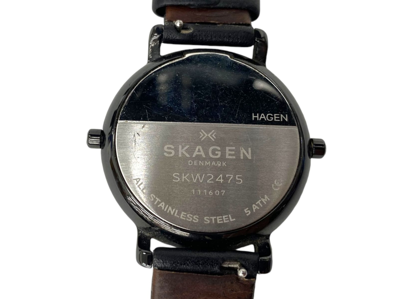 SKAGEN (スカーゲン) アナログ腕時計 クオーツ レザーストラップ  SKW2475 ブラック メンズ/009