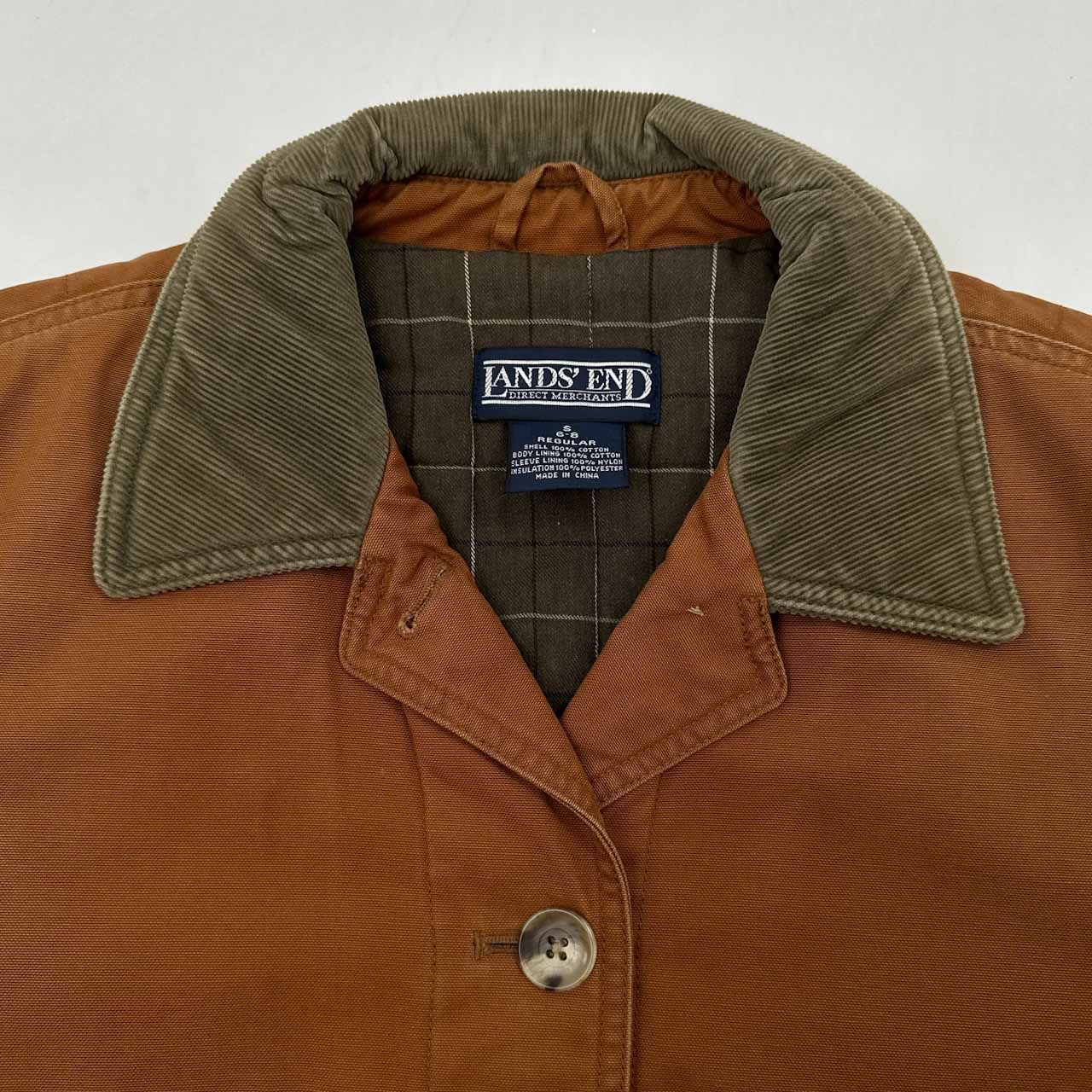 90s LANDS END ランズエンド チェックジャケット 古着 古着 90s LANDS' END チェック ライナー G9 タイプ コットン