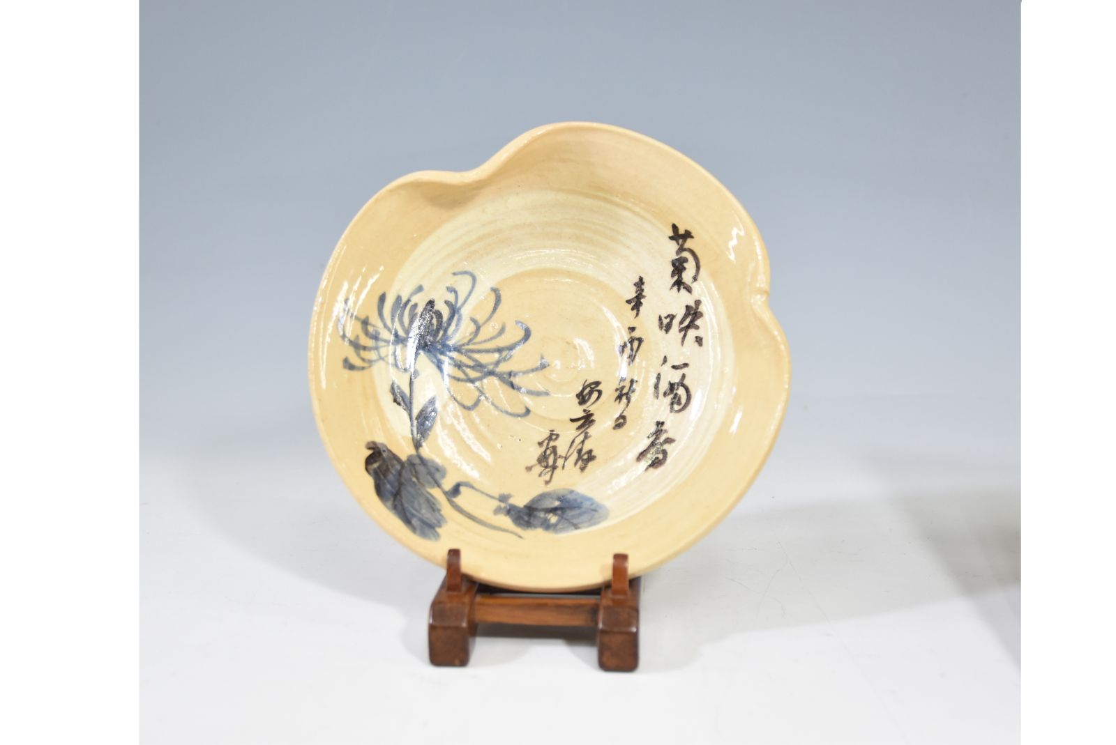 茶道具　菓子器　菓子鉢　金蘭手　松谷　菊 茶道具 菓子器 菓子鉢 染付祥瑞 一閑人 高野昭阿弥作 和楽庵