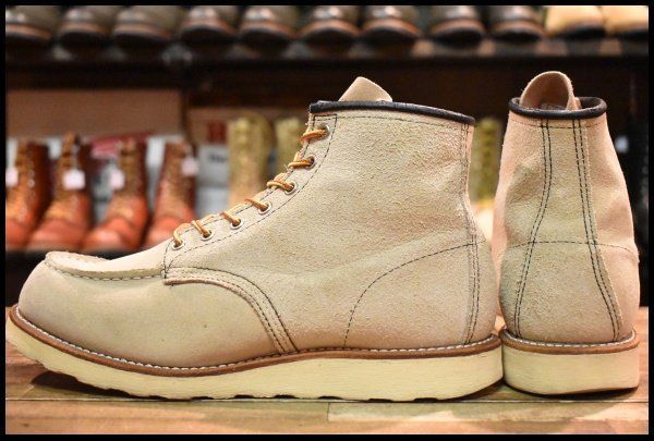9.5 D 10年 レッドウィング 8173 スエード アイリッシュセッター ホーソーン ラフアウト モックトゥ ブーツ redwing FI 078
