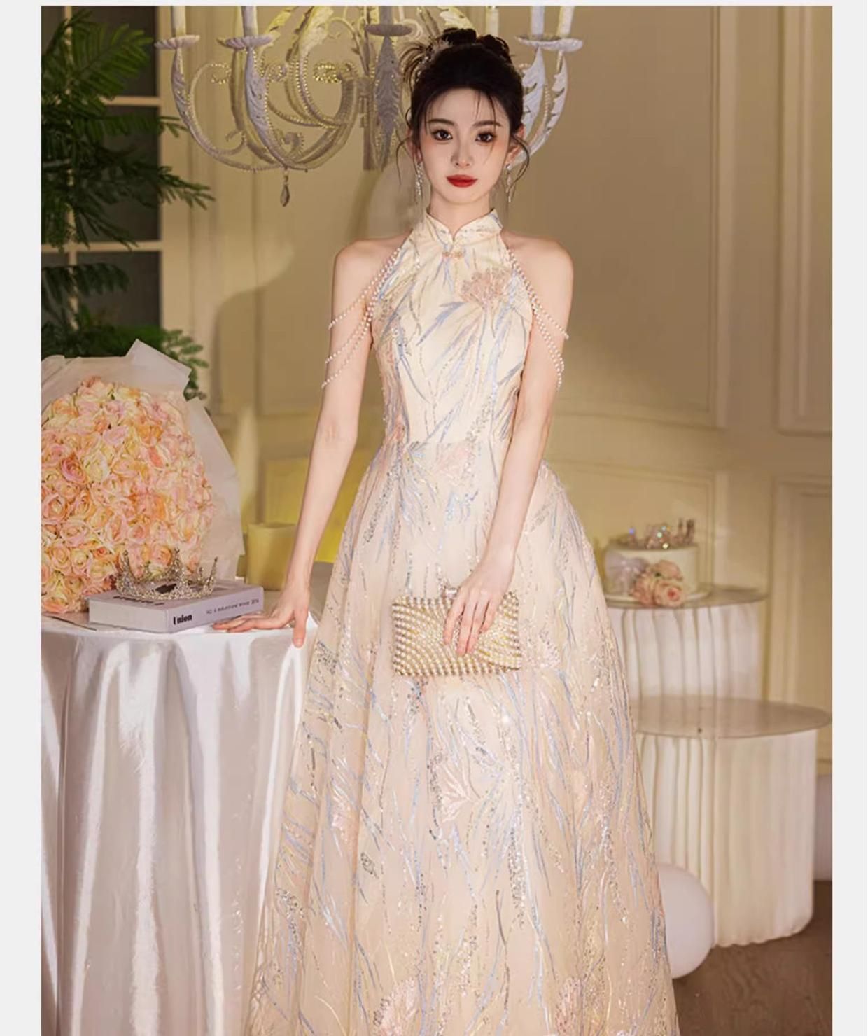 パーティードレス レディース 夏用 軽ラグジュアリー 演奏会 結婚式 香 !-利用不可文字-! 色 XS～3XL ss目玉商品