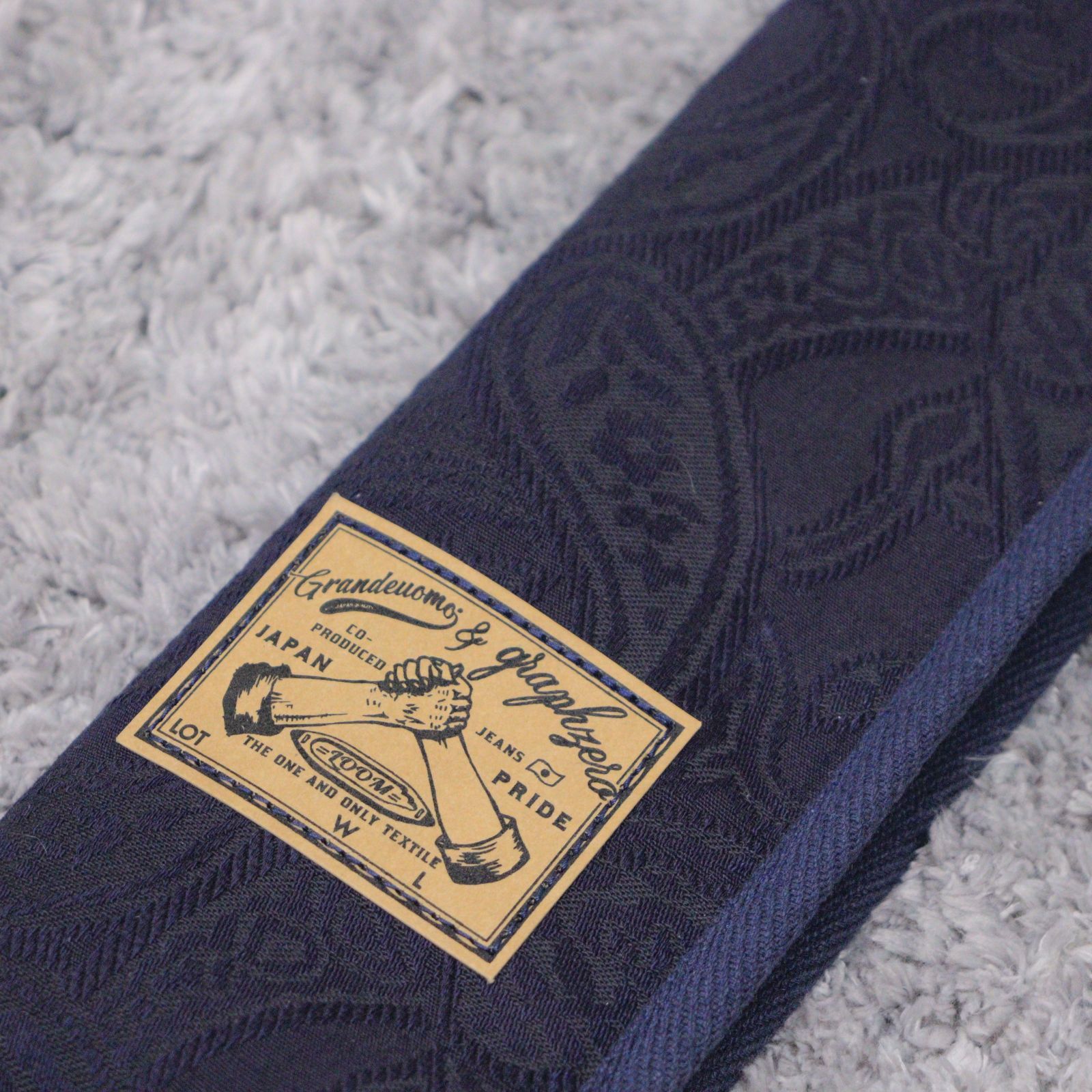 新作アイテムが満載。 Grande uomo ドラムスティックケース デニムスティックケース ペイズリー柄 動く