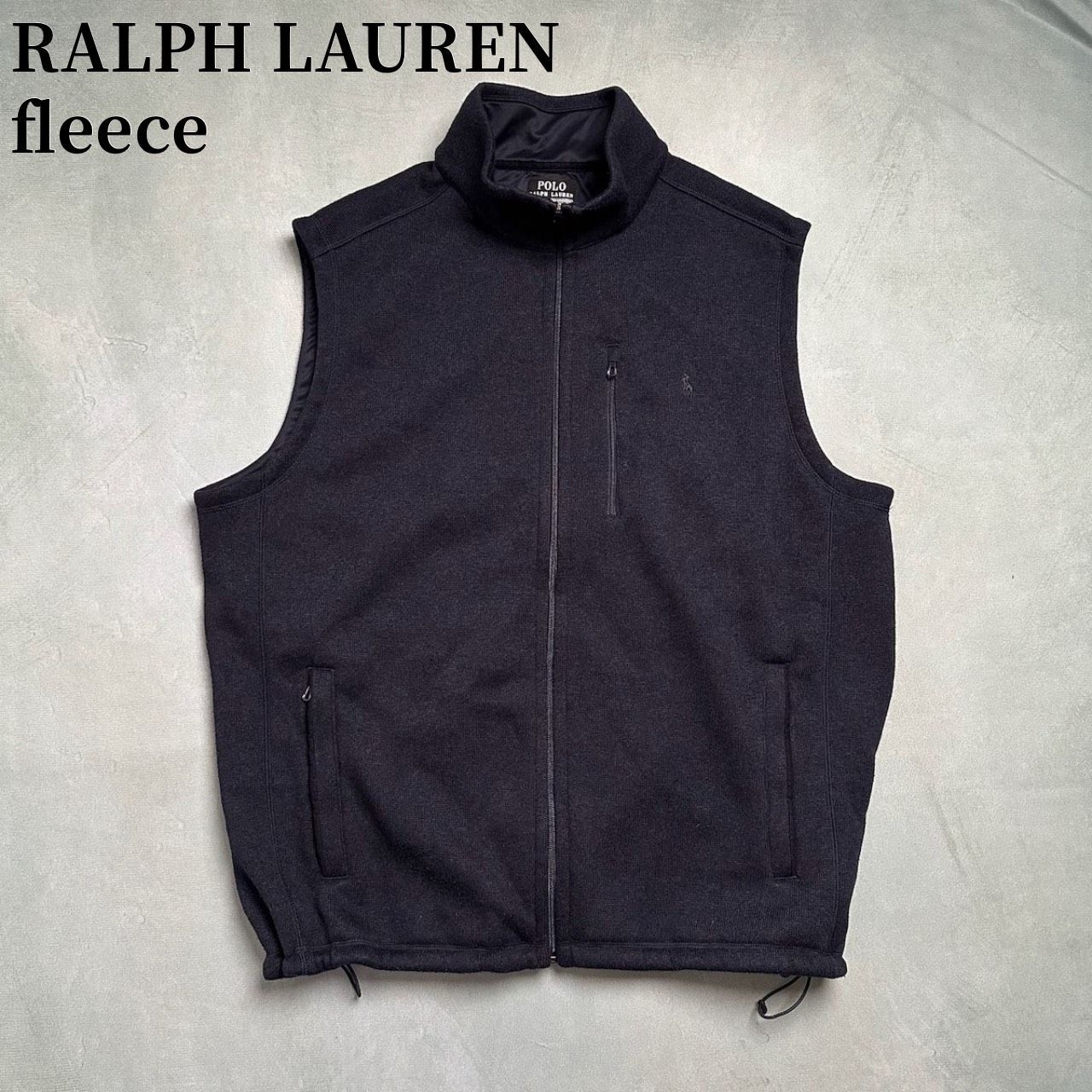 RALPH LAUREN ベターセーターモデル フリース ベスト ネイビー 2XL 