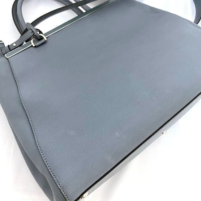 フェンディ 2way バッグ トゥージュール ブルー グレー 8BH250 フェンディ 2way バッグ トゥージュール ブルー グレー 8BH250