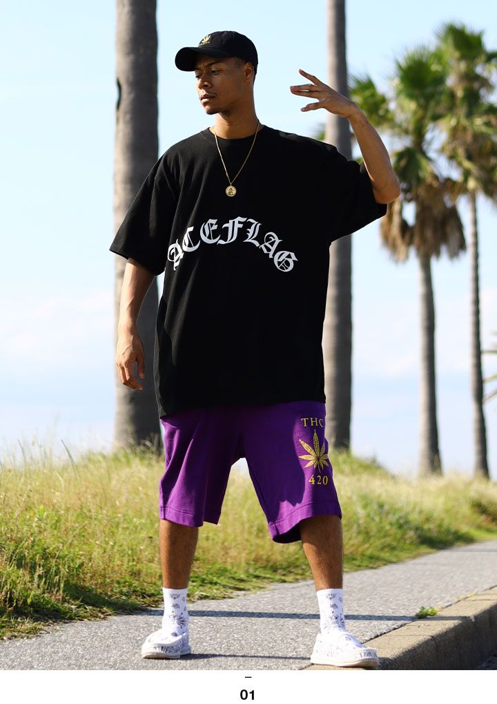 ACE FLAG 上下セット 半袖 ブランド Tシャツ ハーフパンツ メンズ 春夏