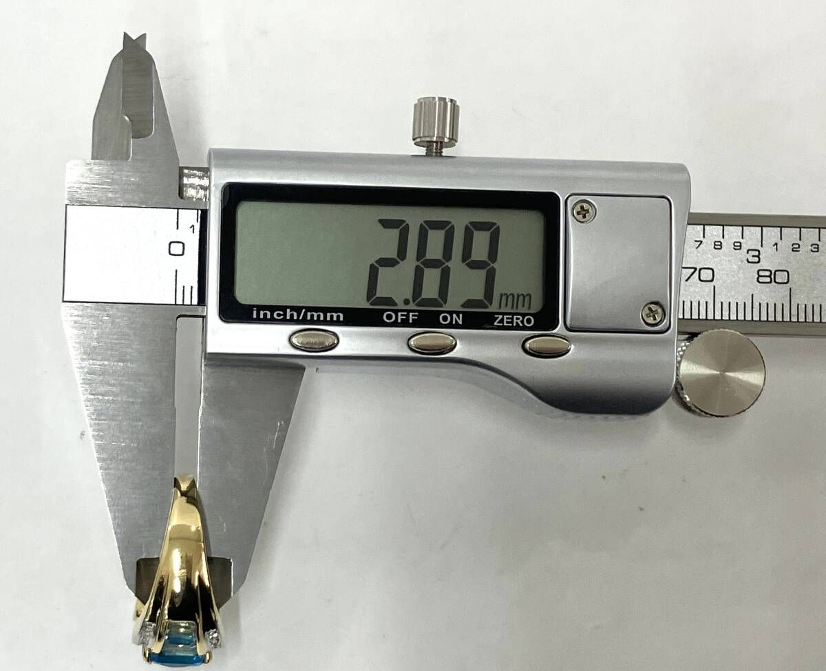 プラチナpt900 リング　ブルートパーズ　ダイヤ　9号　5.51 g プラチナpt900 リング ブルートパーズ ダイヤ 9号 5.51 g