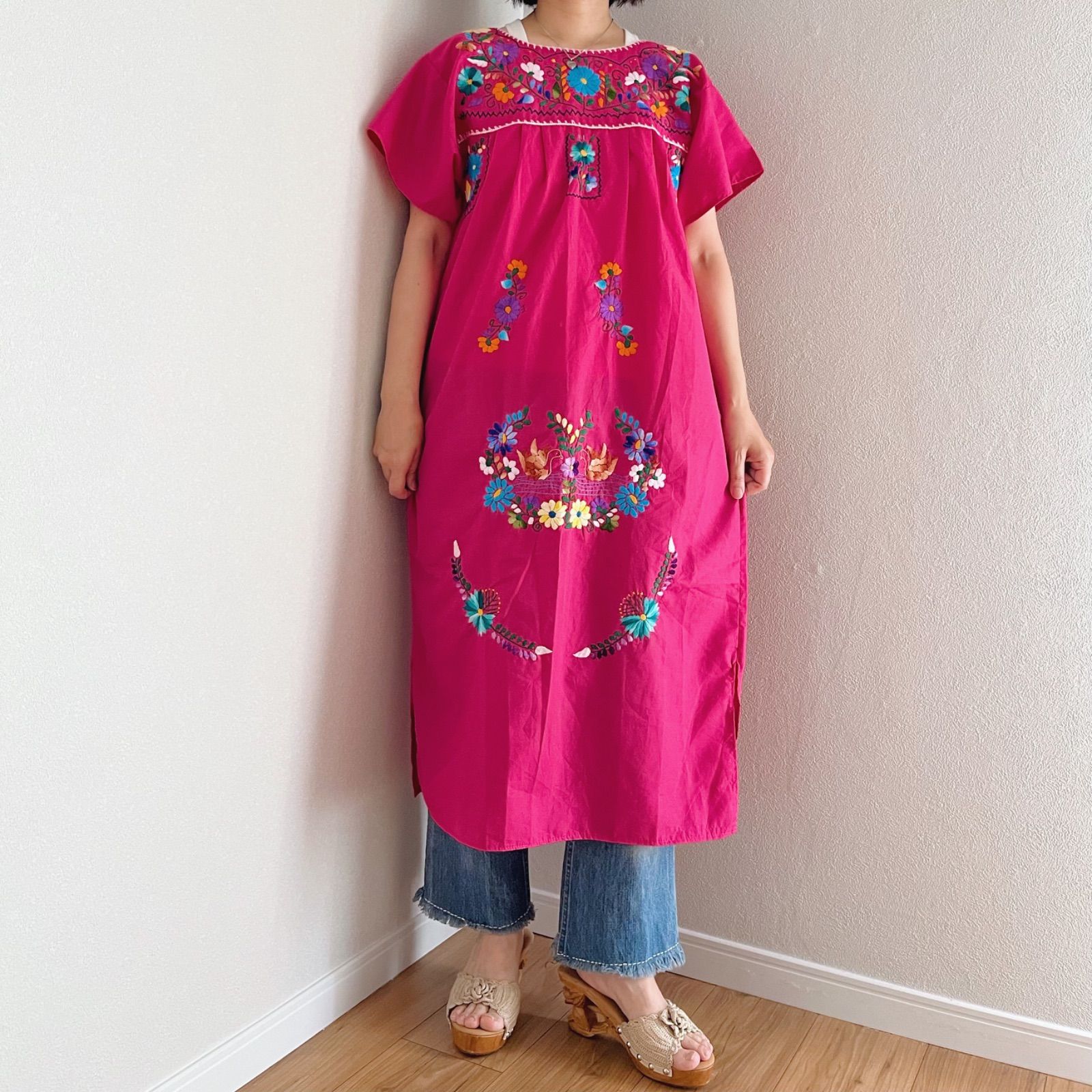 Little maddieメキシカンワンピース Little maddieメキシカンワンピース Mexican Handmade Dress